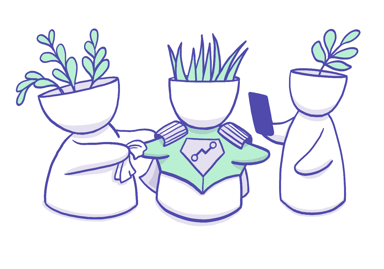 Social media super powers illustration